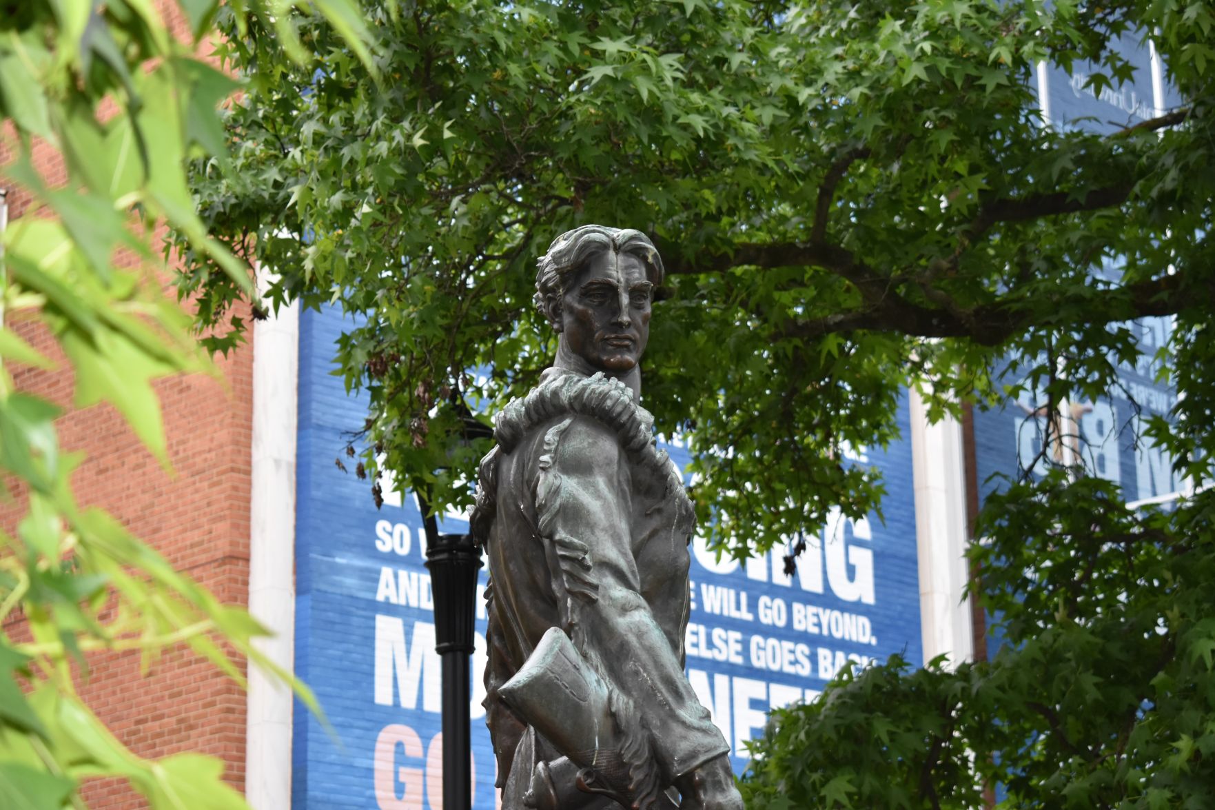 Mountaineer statue